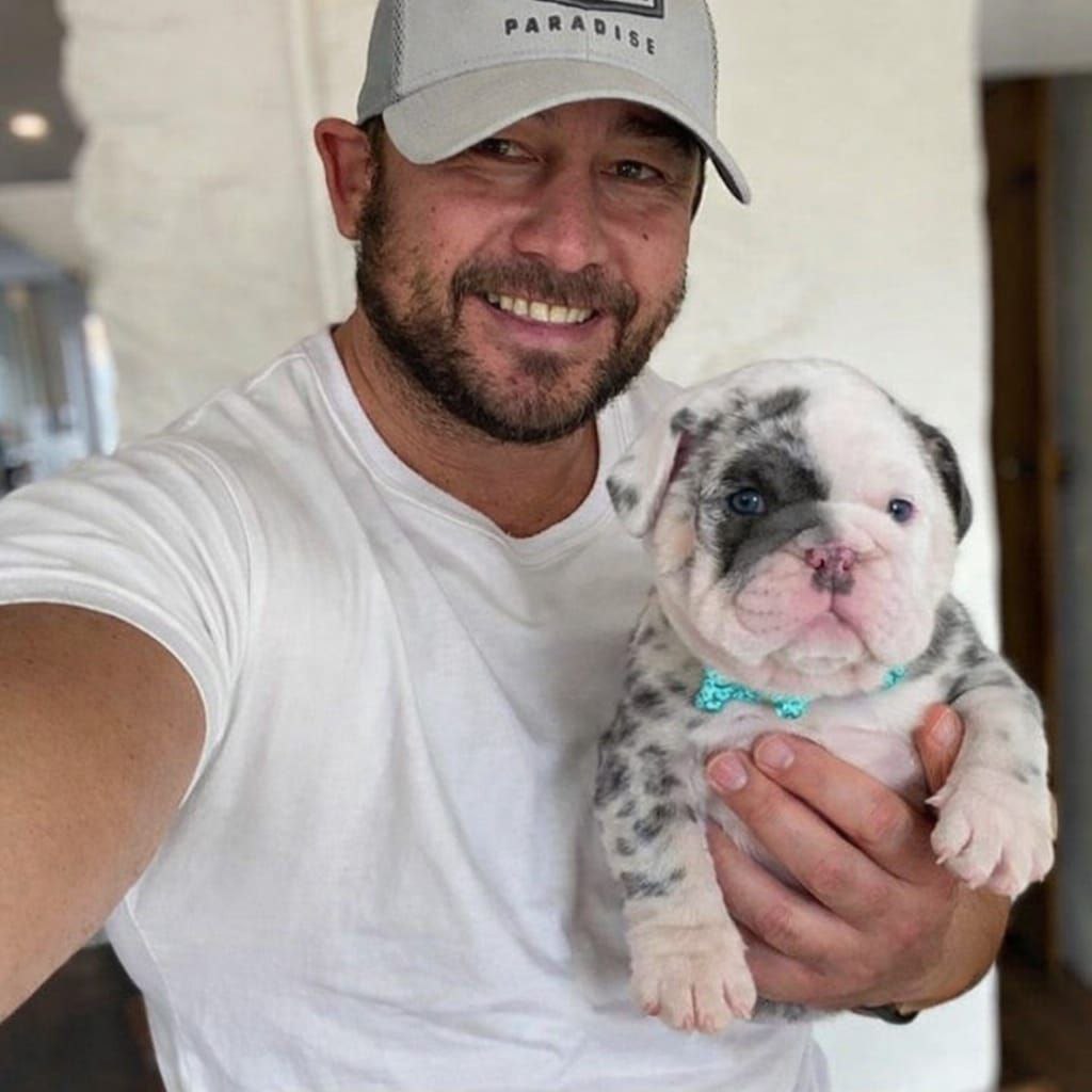 Our Lead Breeder Mikw with a Bulldog